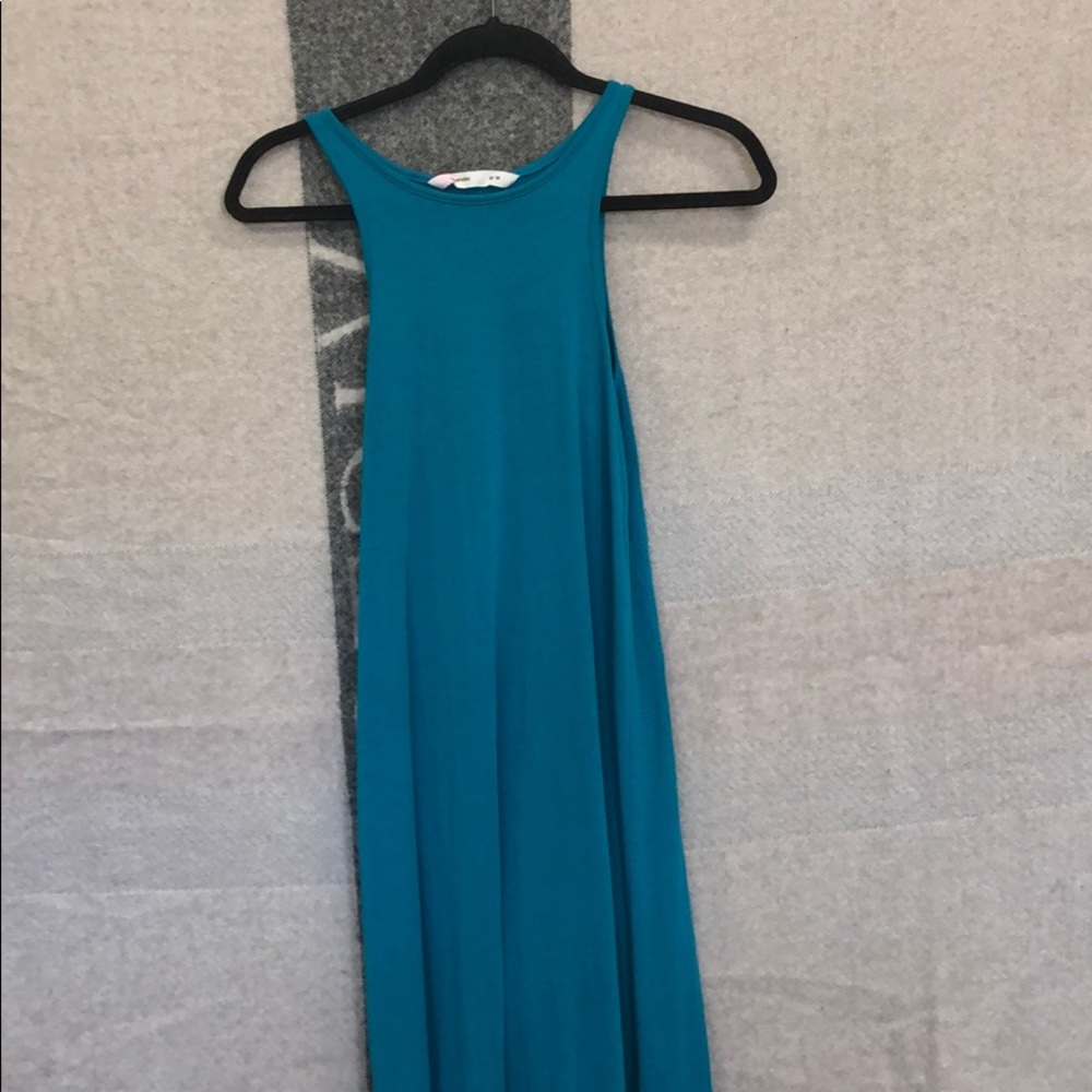 Blue notes maxi dress with slit